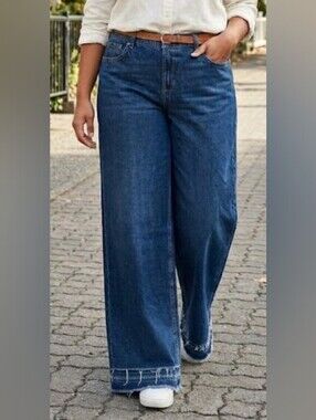 Old Navy Low Rise Baggy Wide Leg Jeans Blue (Sz 10 Tall) Classic  Streetwear